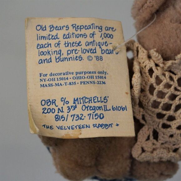 Old Bears Repeating Lil Sis Plush Bear Karen Mitchell Vintage LTD Ed 218/1000 - Picture 5 of 9